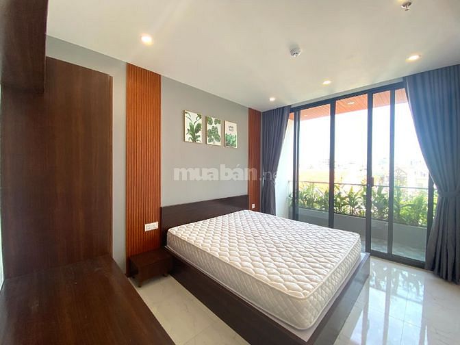 cho thuê căn hộ 1 phòng ngủ có ban công, hồ bơi, không gian xanh