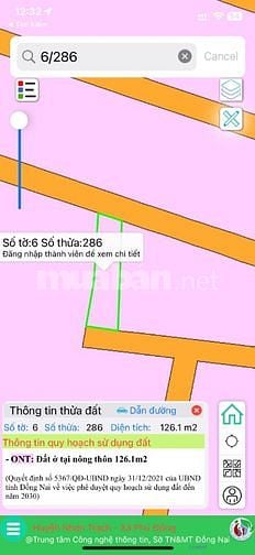 Đât thổ cư - khu thanh Van Long Chính chủ -6x20m 
