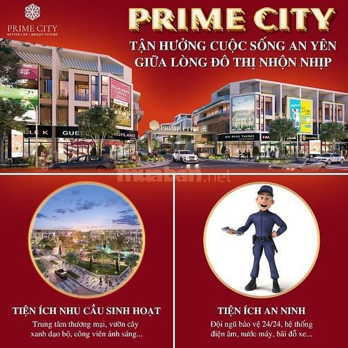 PRIME CITY – TẬN HƯỞNG CUỘC SỐNG AN YÊN GIỮA LÒNG ĐÔ THỊ NHỘN NHỊP