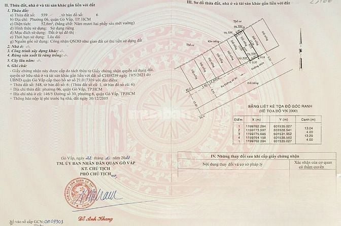 Bán đất HXH 8m Đường số 30, P.6, GV: 4 x 13,2m, giá 5,3 tỷ