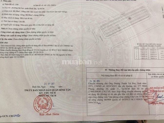 2 TỶ 1  SỞ HỮU ĐẤT NỀN ĐƯỜNG LÊ CƠ , P. AN LẠC , Q B.TÂN 