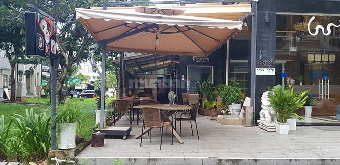 Cho thuê mặt bằng góc công viên viên,dt 80m2 tiện bán cafe và quán ăn 