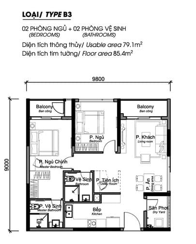 Bán 2PN, 85m2, Diamond Alnata Plus, giá 5.3tỷ, có ô xe, view biển