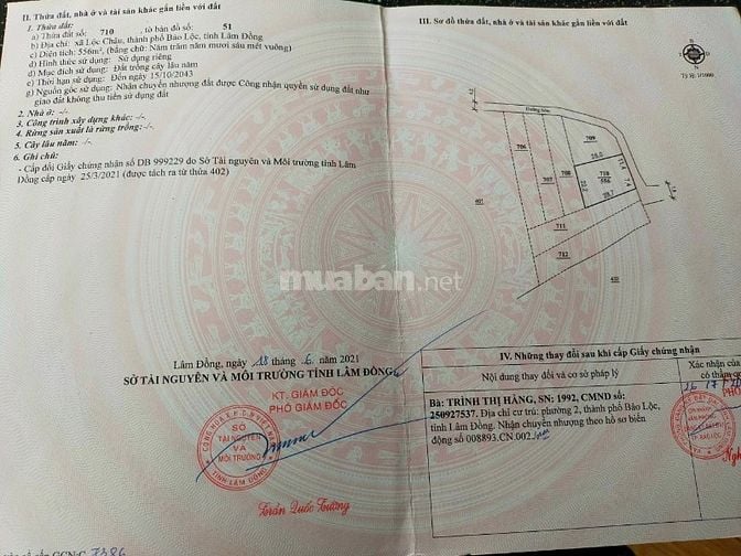 CHỈ CẦN 950 TRIỆU MUA ĐƯỢC HƠN NỮA SÀO ĐẤT TẠI P3 BẢO LỘC 