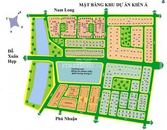 Bán Đất Nền Kiến Á, P Phước Long B, Q9 200m2 giá 57 tr/m2