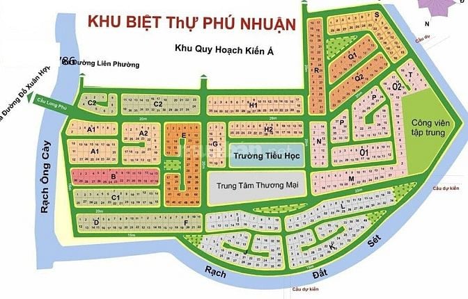 Chủ đất cần bán nhanh lô Biệt Thự mặt sông D/A KDC Phú Nhuận, Q9