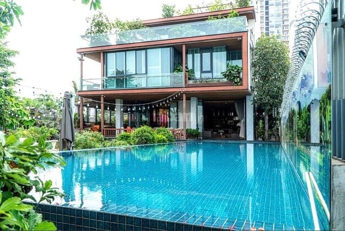 Cho Thuê Biệt thự Hồ Bơi Vip 6PN 500m2 Compound Quốc Hương Thảo Điền