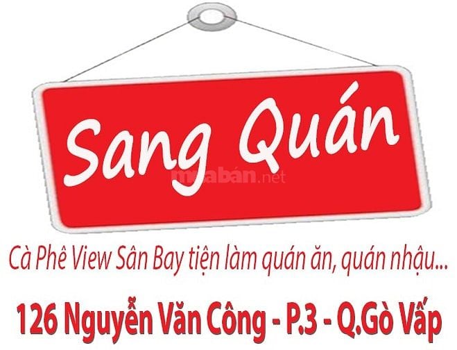 Sang Quán Cà Phê View Sân Bay tiện làm quán ăn, quán nhậu...