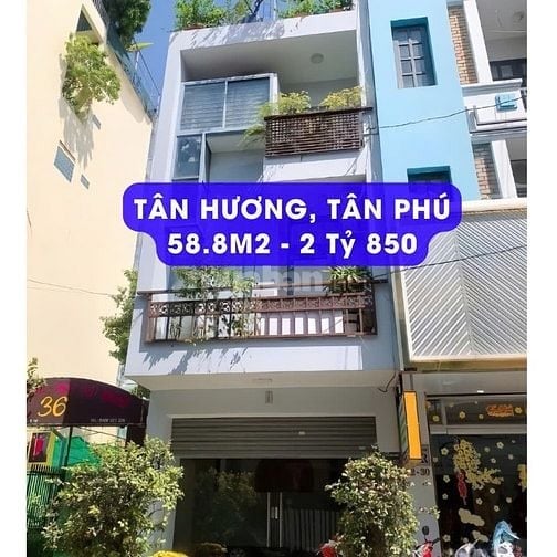 🔥🔥TIN NÓNG 24h - 1 CĂN DUY NHẤT TÂN HƯƠNG, TÂN PHÚ- Hẻm 5M - SHR