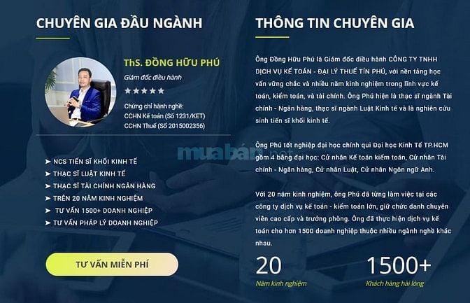 Dịch Vụ Kế Toán- Đại Lý Thuế- Thành Lập Doanh Nghiệp