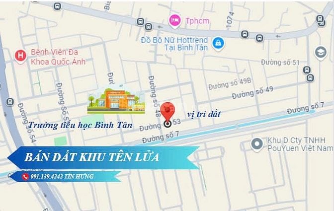 Bán đất khu Tên Lửa, MT đường Số 53, DT 8 x 16m, 11.5 tỷ. (Tín Hưng)