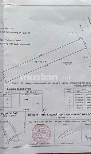 138m Mặt Tiền Thành Thái Q10 ( 4.1 × 33 ) 2 Lầu 38 Tỷ 