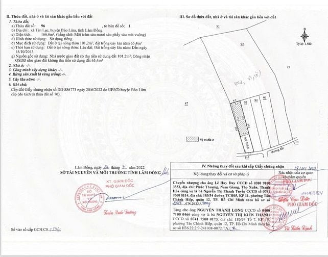 Đất thổ cư, MT đường nhựa 12m,  TP Bảo Lộc.