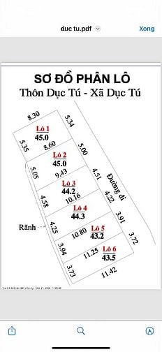 CHÍNH CHỦ BÁN 45M DỤC TÚ, ĐƯỜNG DẪN CẦU TỨ LIÊN, VINHOMES 