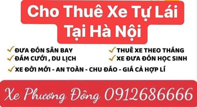 Cho thuê xe tự lái Phương Đông tại Miền Bắc 