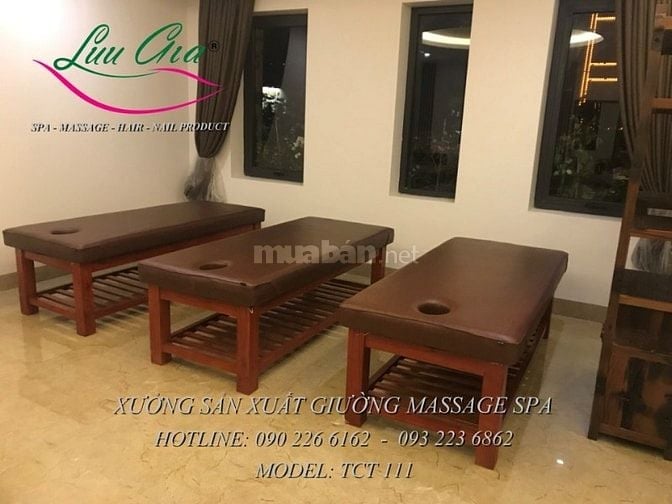 giá giường massage khung gỗ tại phủ cừ, hưng yên