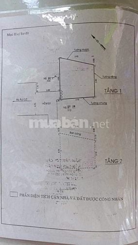 Bán nhà hẻm 2,5m Âu Cơ Phường 14 Quận 11 giá 1,95tỷ - 17m2