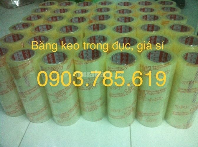 Băng keo trong dán thùng tại Củ Chi, giá sỉ.