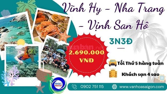 Khám Phá Nha Trang-Vĩnh Hy-Vịnh San Hô