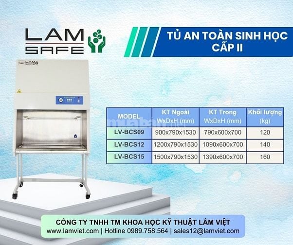 Tủ an toàn sinh học cấp 2     