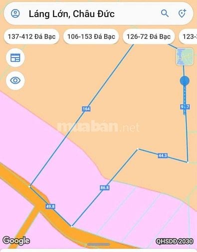 Bán 10.370m2 đất phủ hồng, sẵn 100m2 thổ cư, mặt tiền đến 50m