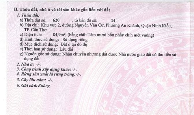 THÔNG BÁO BÁN ĐÂU GIÁ TÀI SẢN MSB_AN KHÁNH, NINH KIỀU, CẦN THƠ