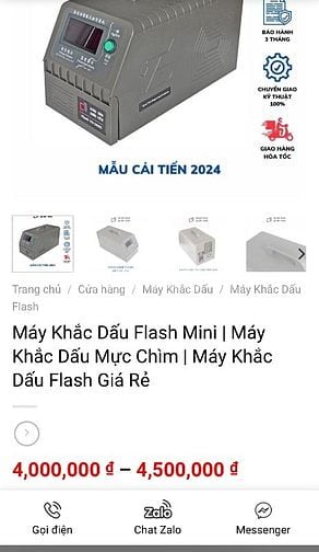 Bán lại máy khắc dấu flash mới mua 1tháng 2 triệu, máy nét chuẩn, nhẹ 