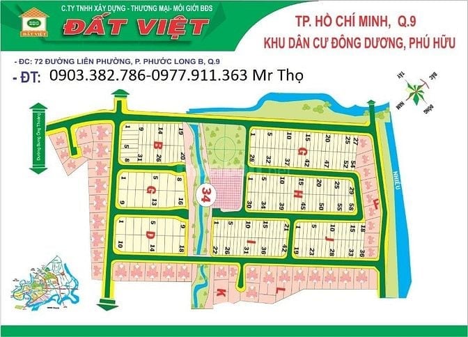 Chính chủ cần bán lô đất biệt thự dự án KDC Đông Dương giá 29tr/m2