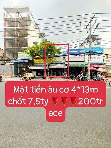 🏠 BÁN NHÀ MTKD ÂU CƠ, P. TÂN THÀNH, TÂN PHÚ - 72M2 - C4 - 7.5 TỶ TL🏡