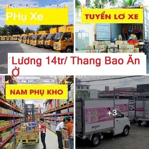 Việc Tài Xế Lái Xe Lơ Xe Bốc Xếp Bánh Kẹo Lương Cao 16 Triệu Bao Ăn Ở