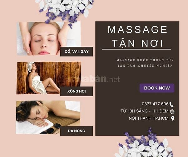 DỊCH VỤ MASSAGE KHỎE THUẦN TÚY TẬN NƠI - MASSAGE XÔNG HƠI GIẢI CẢM