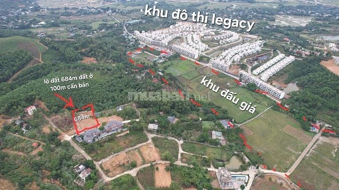 cần bán lô đất 684m2 gần cổng chính khu đô thị legacy giá đầu tư 