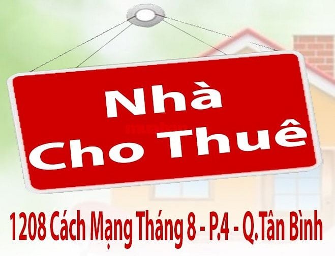 Nhà Cho Thuê Nguyên Căn: 1208 CMT_8 - P.4 - Q.Tân Bình dt:3x7m trệt 1L