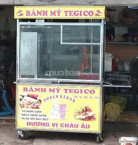 Thanh lý 1 xe bánh mì Kebab 1,2m Giảm 50% bao ship Hà Nội