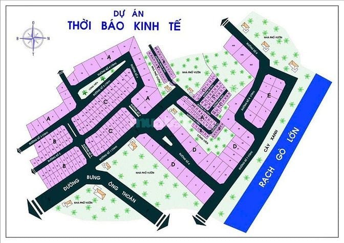 Bán nền góc 2MT View Rạch KDC Thời Báo Kinh Tế Q9 giá đầu tư