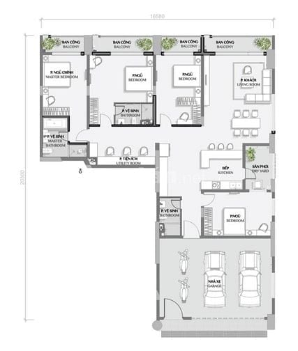 Cho thuê Skylink Villa 4PN, 3WC, giá 40tr/T Diamond Alnata Plus