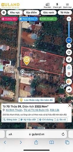 Đất 320m2 xã Bình Thuận - Buôn Hồ 585trieu SHRiêng