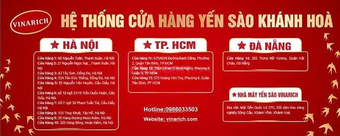 Hệ Thống Cửa Hàng Yến Sào Tiến Vua