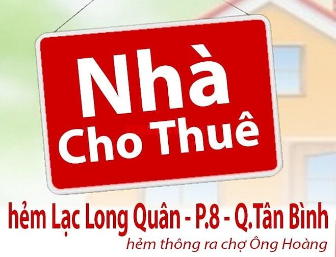 Cho thuê nguyên căn : Lạc Long Quân P.8 Q.Tân Bình DT:4x12m trệt, 1L