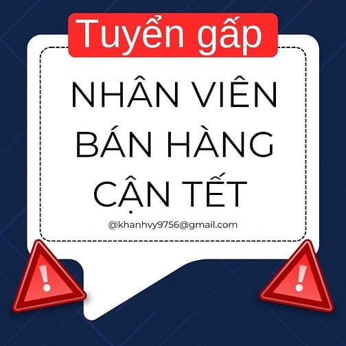 ⏩ Moona Store tuyển gấp vài bạn nam bán hàng cận Tết tại Thủ Đức - Q2