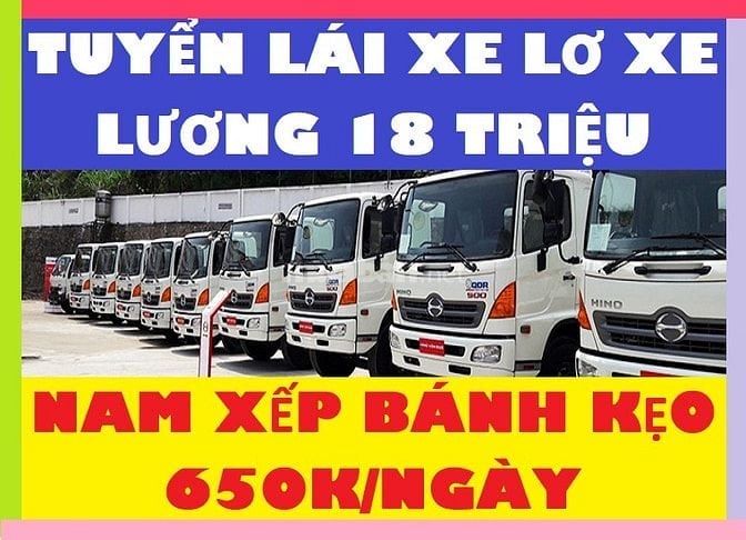 Đồng Nai => Tuyển Lái Xe Lơ Xe Phụ Kho Bánh Kẹo 18 Triệu