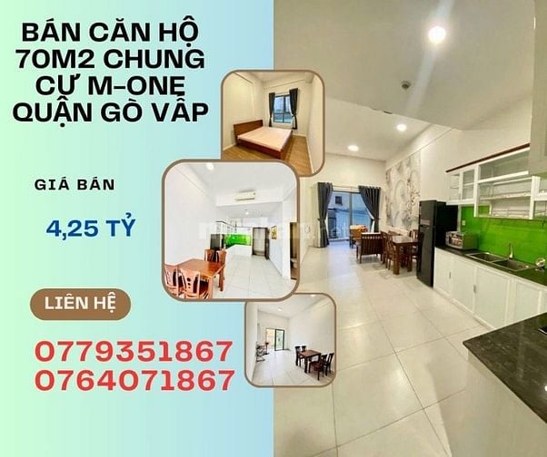 Bán Căn hộ M-One (70m²), 2 phòng ngủ, Nguyễn Bỉnh Khiêm, Q. Gò Vấp 