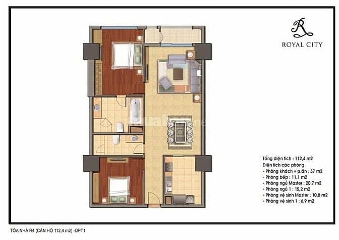 Căn hộ Royal City tòa R5 đang bán với giá ~82tr/m2, có slot ôtô