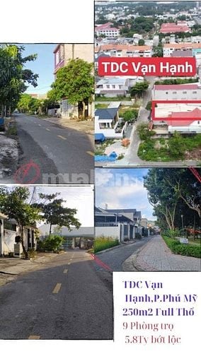 Cần Bán Dãy Nhà Trọ 250m2 Có 9 Phòng Ngay Trung Tâm Phú Mỹ