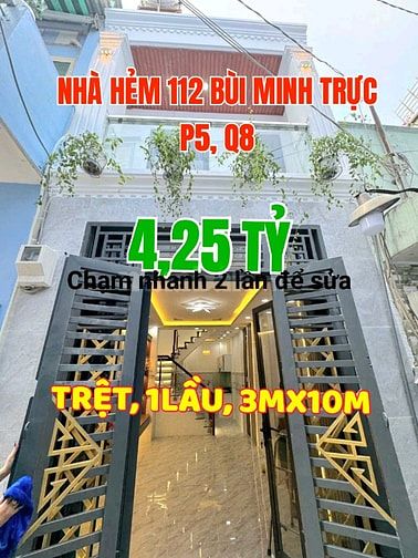 Đón Tết 💃💃💃 Có nhà mới tuyệt đẹp, 1trệt, 1lầu, Hẻm 112 Bùi MinhTrực