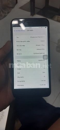 Iphone 7 plus 128gb qt, tặng kèm ốp lưng và cường lực nhám