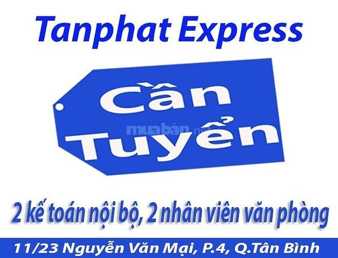 Tanphat Express tuyển 2 nữ kế toán nội bộ, 2 nữ nhân viên văn phòng