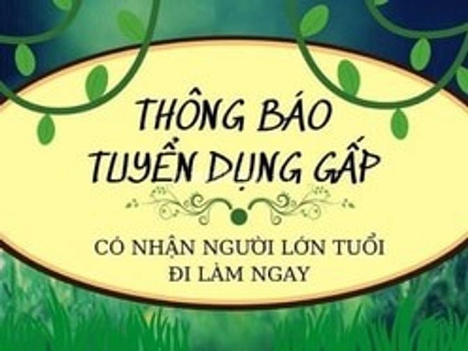 Tuyển gấp 3 Nam,NỮ tuổi từ 22 -60 đóng gói ,phụ kho,dán tem ,tạp vụ . 