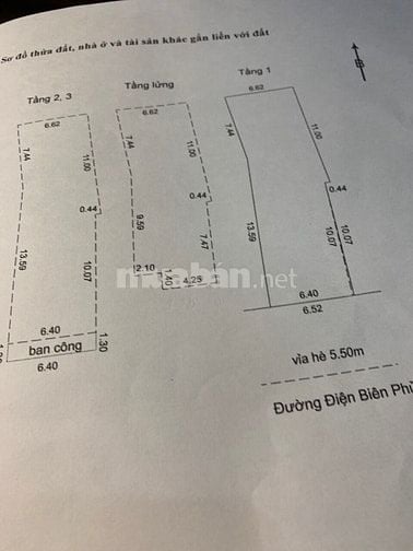 Bán nhà 3,5 tầng MT đường Điện Biên Phủ