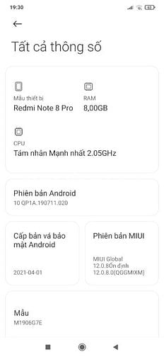 Bán Redmi note 8 pro ram 8/128